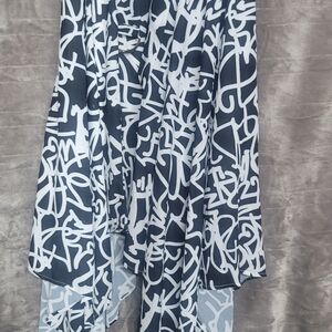 New York & Company Asymmetrical Black and White Skirt